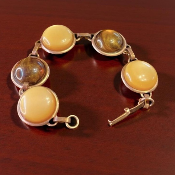 Handcrafted Bracelet Gold tone with Beads different colors New - Picture 8 of 11